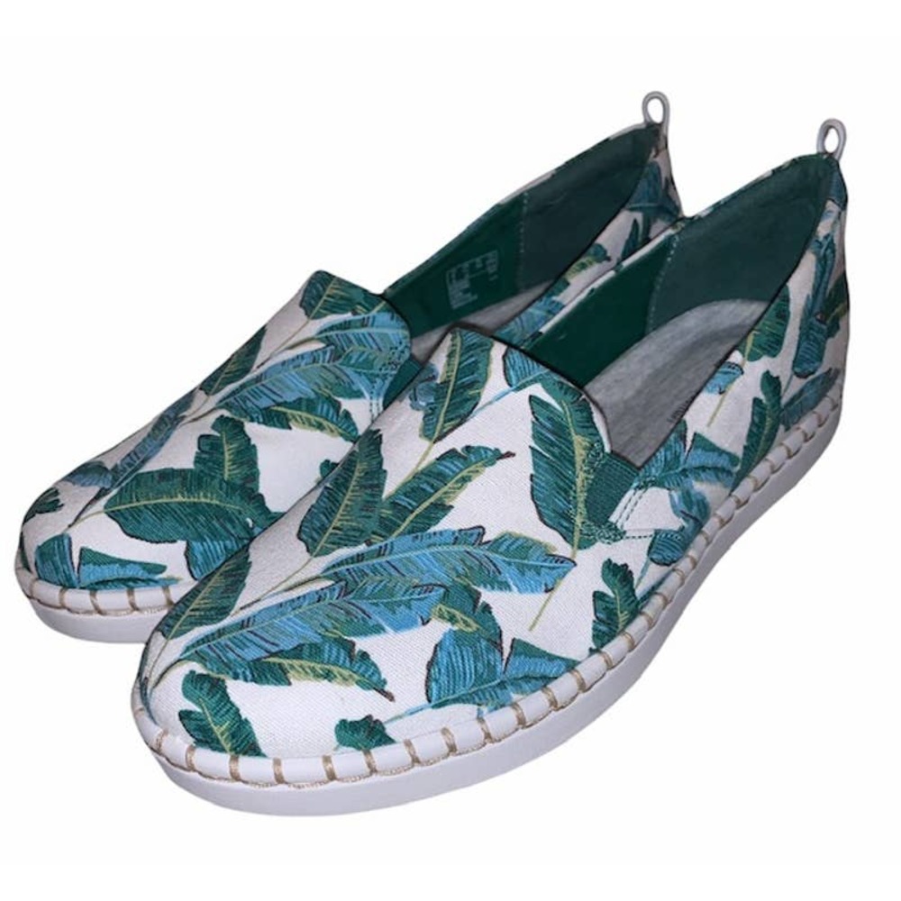 CLOUDSTEPPERS by Clarks  *NWOT*  Slip-On Shoes Palm Tree Print  - 7.5